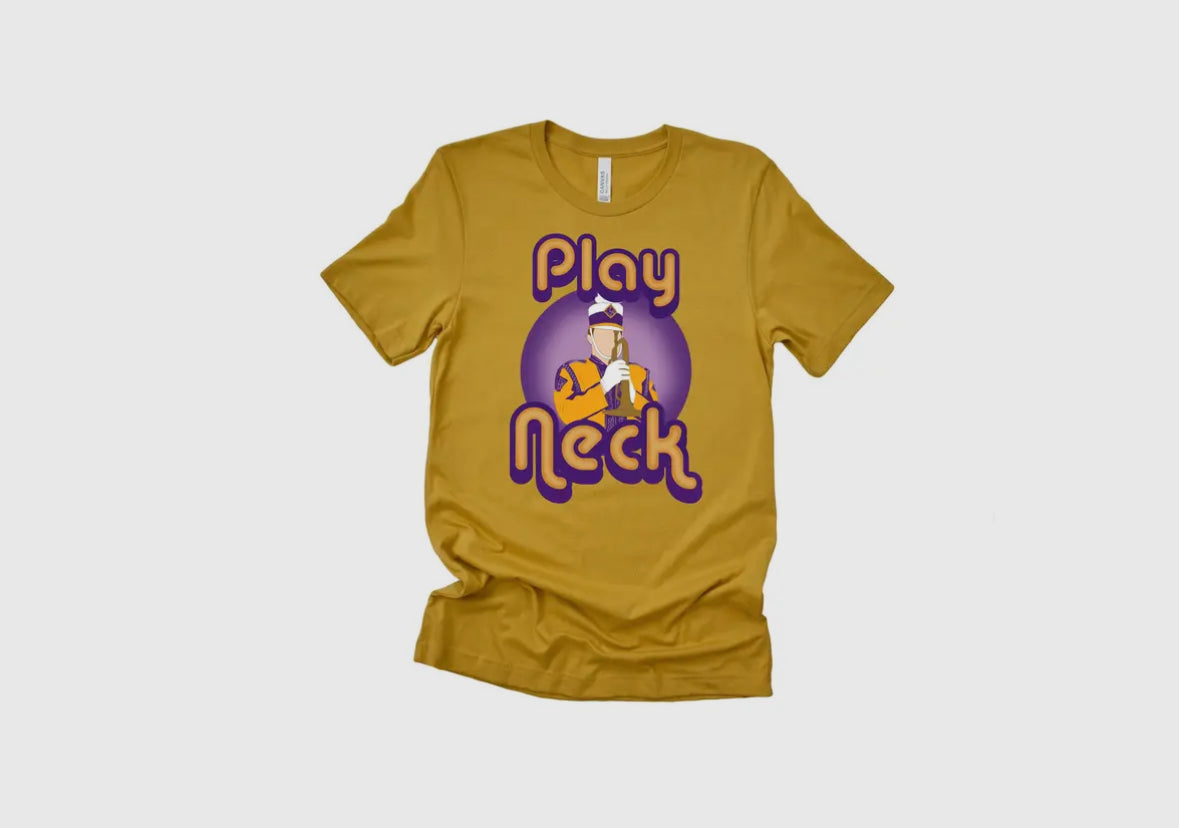 LSU Play Neck Tee