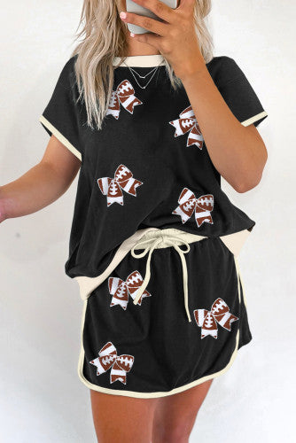 Black Football Skort Set