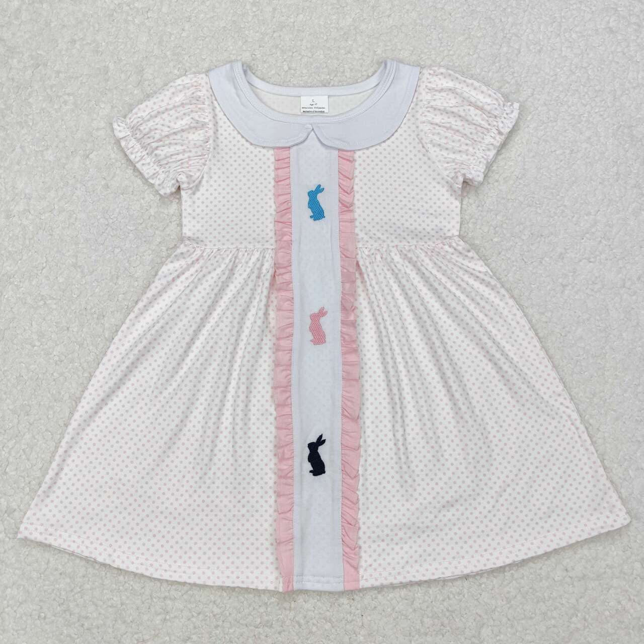 Embroidered Polka Dot Bunny Dress