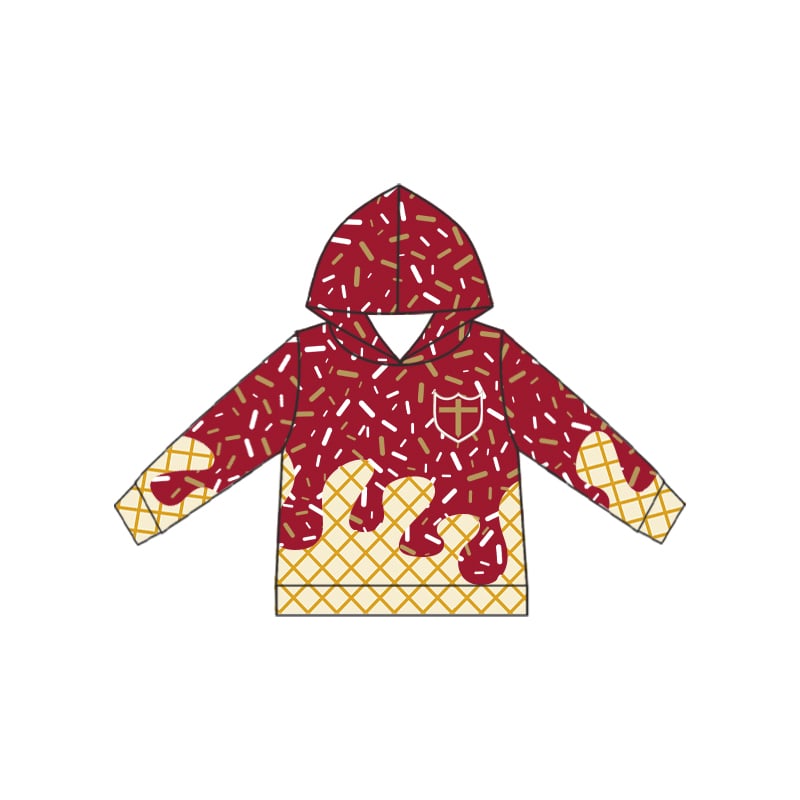 Boy’s Maroon Brother Martin Drip Hoodies
