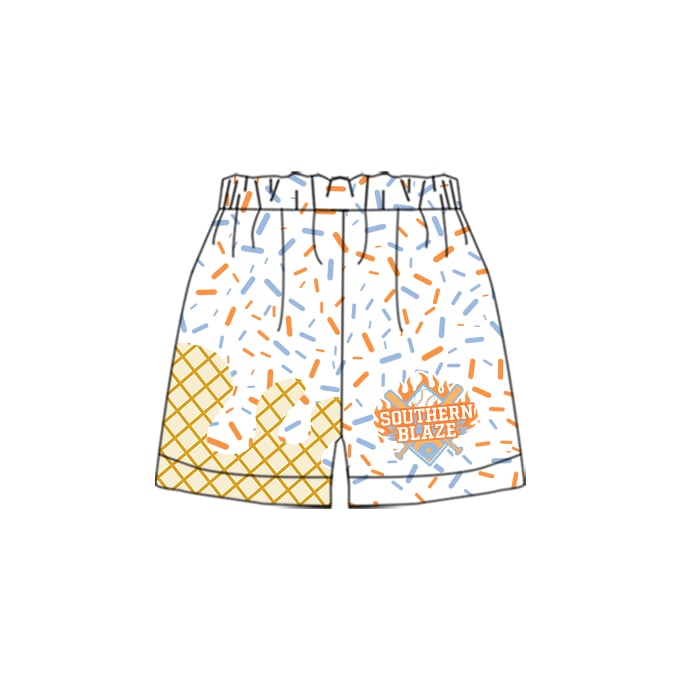 Boy’s White Southern Blaze Drip Shorts