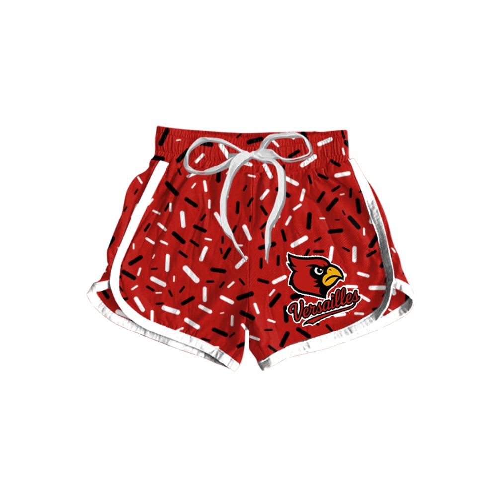 Girl’s Red Versailles Drip Shorts