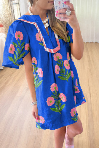 Royal & Pink Floral Mini