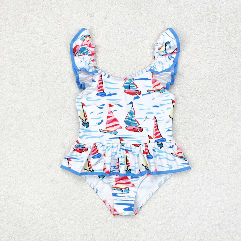 Girls Sailboat Swimsuit