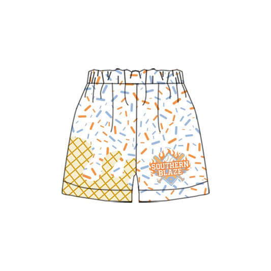 Boy’s White Southern Blaze Drip Shorts