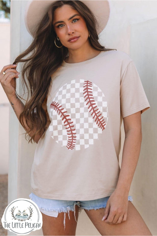 Checkered Baseball Tee