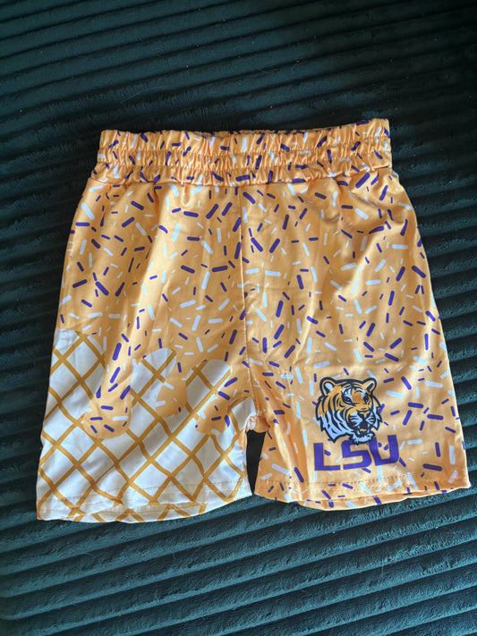 Boy’s Gold LSU Drip Shorts