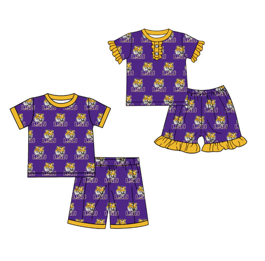 Girl’s LSU Short Pajama Set