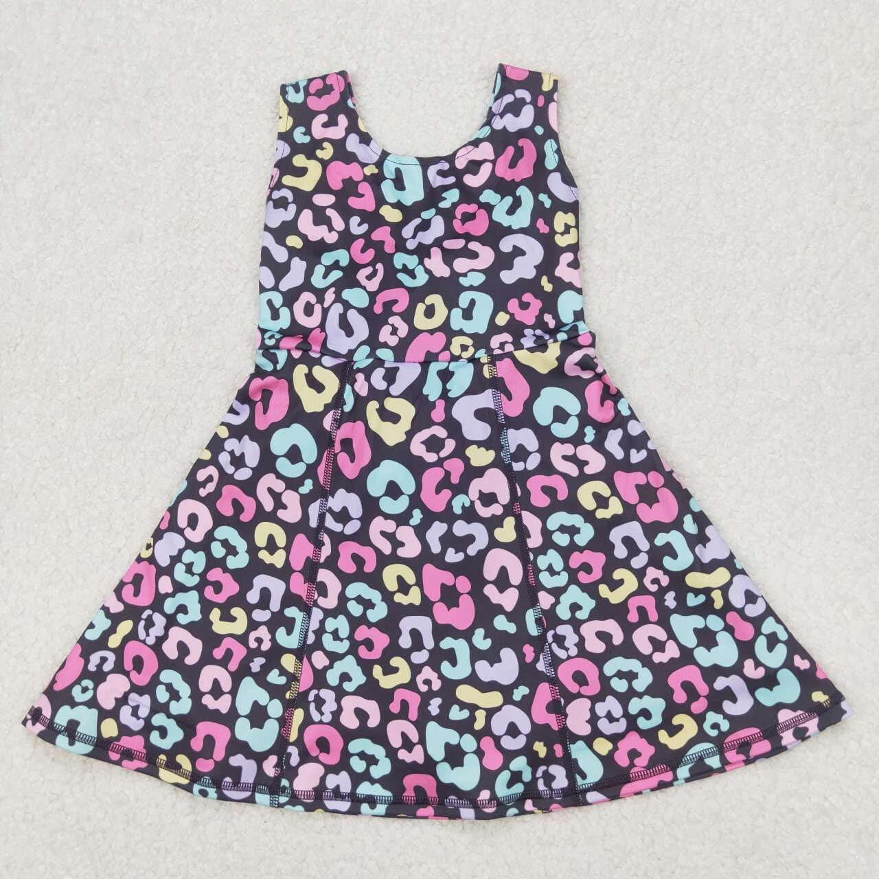Rainbow Leopard Athletic Dress