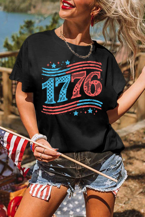 Black 1776 Tee