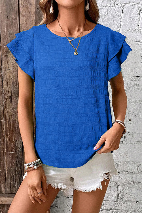 Royal Textured Top
