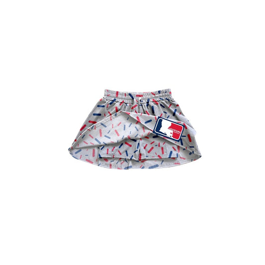 Girl’s Gray Louisiana Baseball Sprinkle Skort