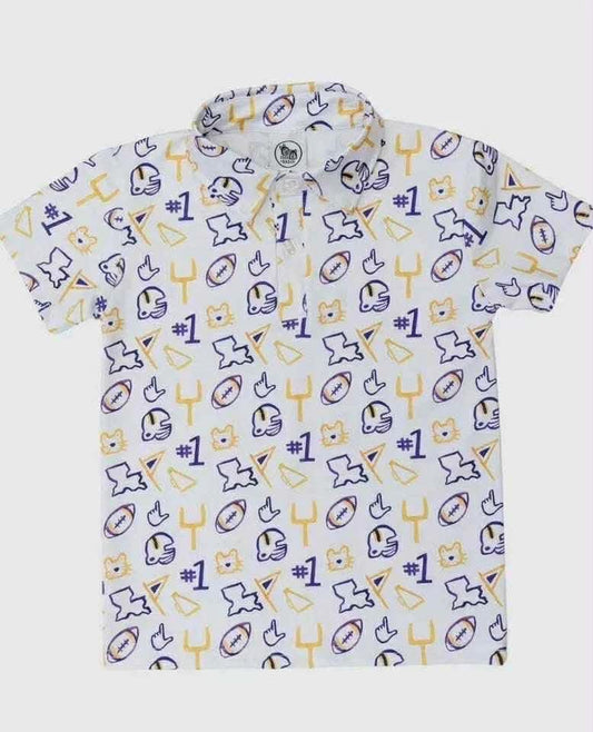 White LSU Polo