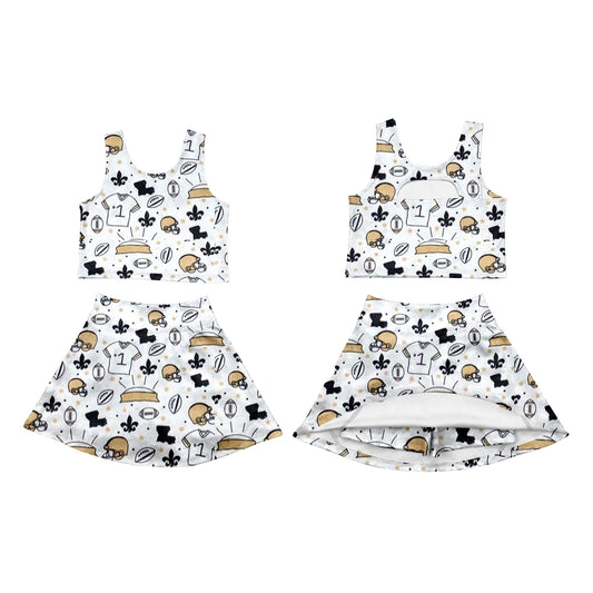 White Saints Game Day Skort Set