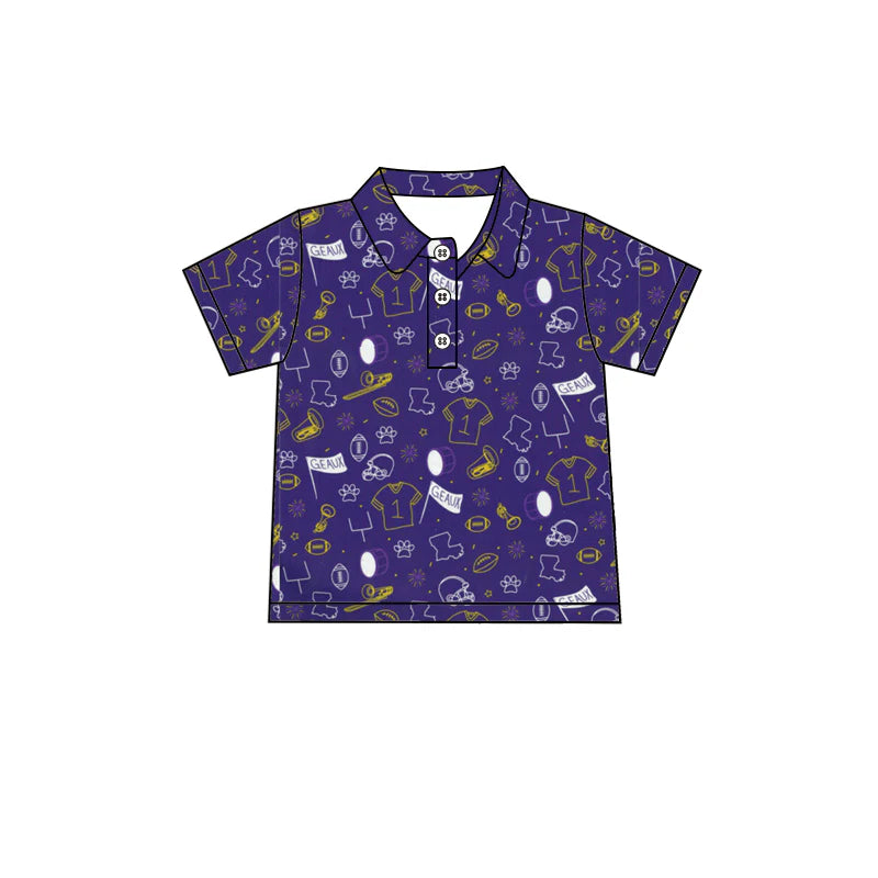 Purple LSU Game Day Polo