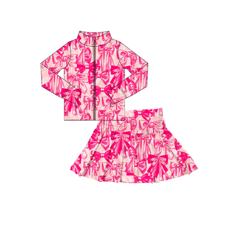 Pink Bow Skort Set