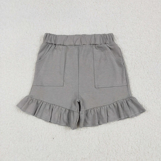 Girl’s Gray Ruffle Shorts