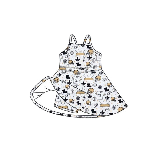 Girl’s White Saints Game Day Dress