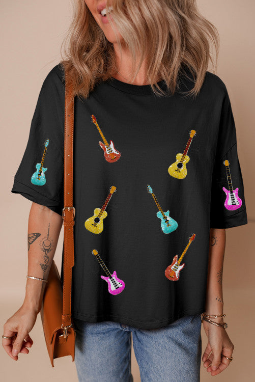 Sequin Guitar Tee